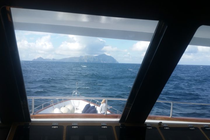 Approaching St Kilda archipelago